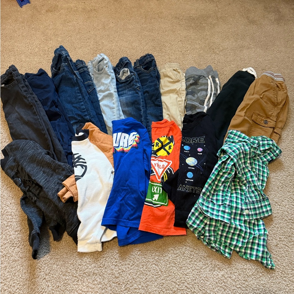 Boys 4T pant/long sleeved shirt bundle